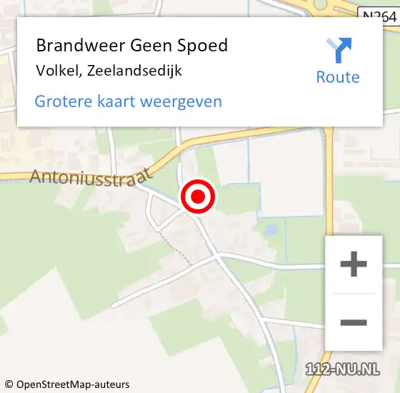 Locatie op kaart van de 112 melding: Brandweer Geen Spoed Naar Volkel, Zeelandsedijk op 11 oktober 2021 19:43