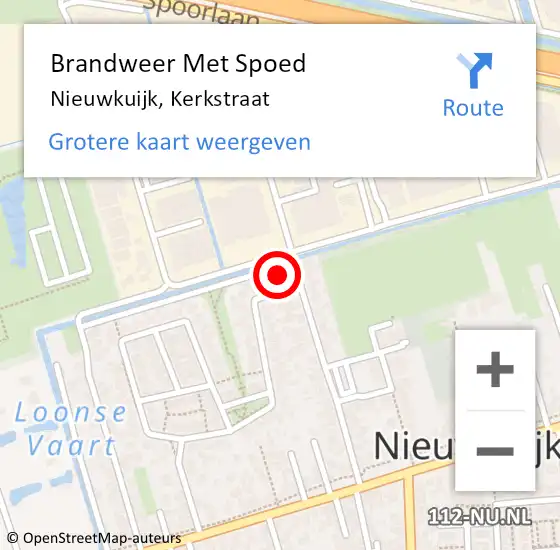 Locatie op kaart van de 112 melding: Brandweer Met Spoed Naar Nieuwkuijk, Kerkstraat op 12 oktober 2021 03:07