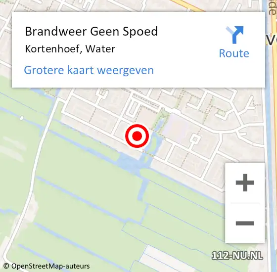 Locatie op kaart van de 112 melding: Brandweer Geen Spoed Naar Kortenhoef, Water op 25 juni 2014 19:07