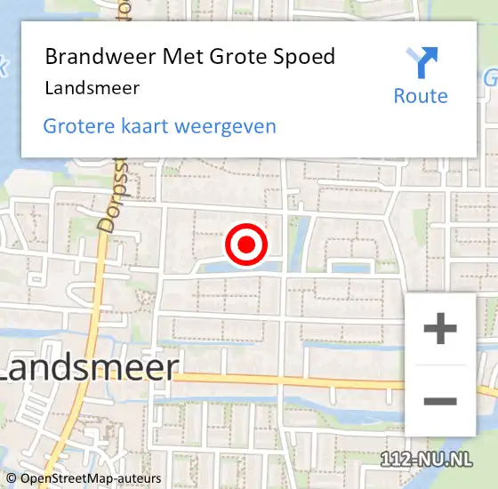 Locatie op kaart van de 112 melding: Brandweer Met Grote Spoed Naar Landsmeer op 12 oktober 2021 12:49