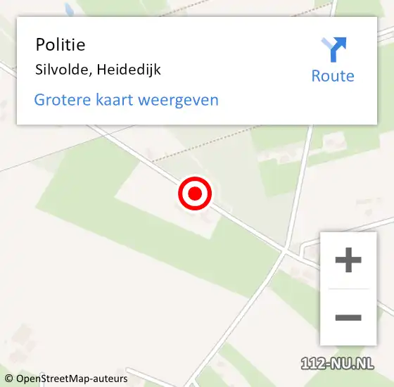 Locatie op kaart van de 112 melding: Politie Silvolde, Heidedijk op 12 oktober 2021 14:32