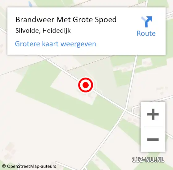 Locatie op kaart van de 112 melding: Brandweer Met Grote Spoed Naar Silvolde, Heidedijk op 12 oktober 2021 14:34