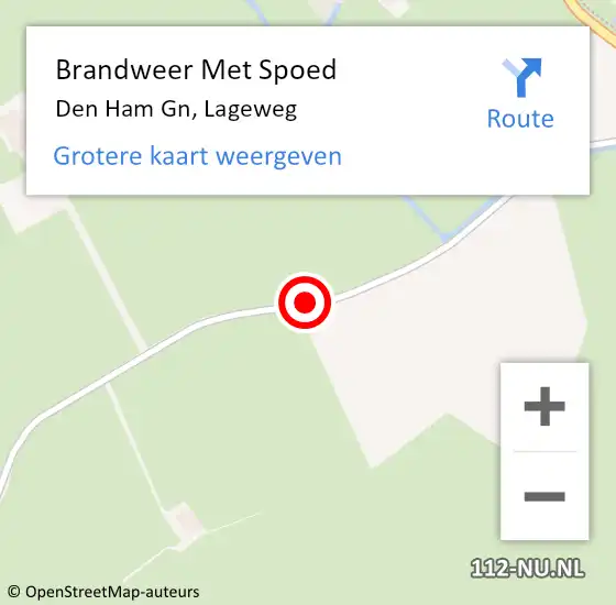 Locatie op kaart van de 112 melding: Brandweer Met Spoed Naar Den Ham Gn, Lageweg op 25 juni 2014 20:25