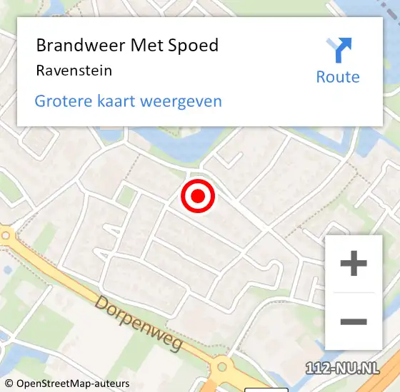 Locatie op kaart van de 112 melding: Brandweer Met Spoed Naar Ravenstein op 12 oktober 2021 17:32