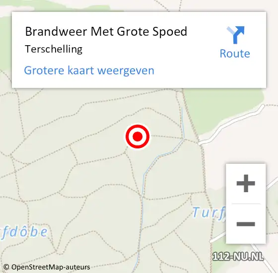 Locatie op kaart van de 112 melding: Brandweer Met Grote Spoed Naar Terschelling op 25 juni 2014 21:13