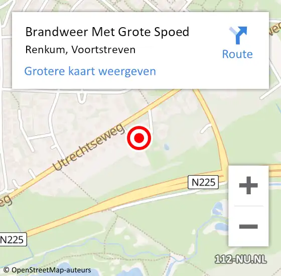 Locatie op kaart van de 112 melding: Brandweer Met Grote Spoed Naar Renkum, Voortstreven op 13 oktober 2021 01:15