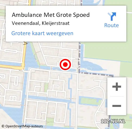 Locatie op kaart van de 112 melding: Ambulance Met Grote Spoed Naar Veenendaal, Kleijerstraat op 13 oktober 2021 08:34