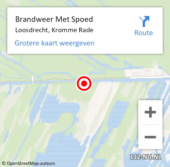 Locatie op kaart van de 112 melding: Brandweer Met Spoed Naar Loosdrecht, Kromme Rade op 13 oktober 2021 13:42