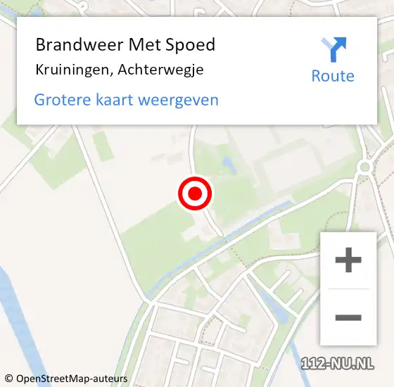 Locatie op kaart van de 112 melding: Brandweer Met Spoed Naar Kruiningen, Achterwegje op 13 oktober 2021 17:34