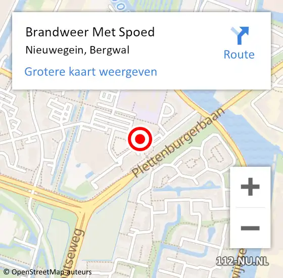 Locatie op kaart van de 112 melding: Brandweer Met Spoed Naar Nieuwegein, Bergwal op 13 oktober 2021 20:07