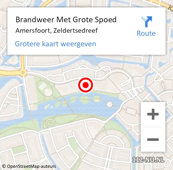 Locatie op kaart van de 112 melding: Brandweer Met Grote Spoed Naar Amersfoort, Zeldertsedreef op 13 oktober 2021 21:07