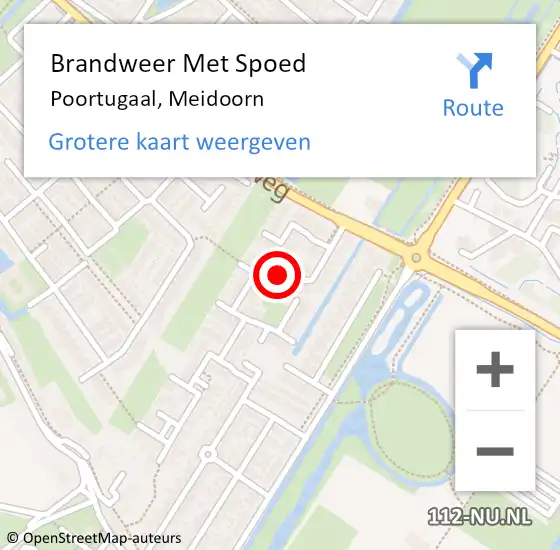 Locatie op kaart van de 112 melding: Brandweer Met Spoed Naar Poortugaal, Meidoorn op 14 oktober 2021 04:28