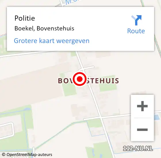 Locatie op kaart van de 112 melding: Politie Boekel, Bovenstehuis op 14 oktober 2021 06:01