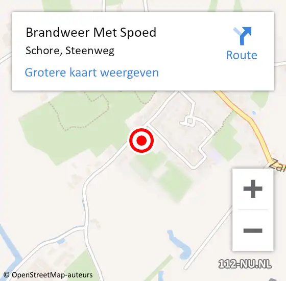 Locatie op kaart van de 112 melding: Brandweer Met Spoed Naar Schore, Steenweg op 14 oktober 2021 12:07