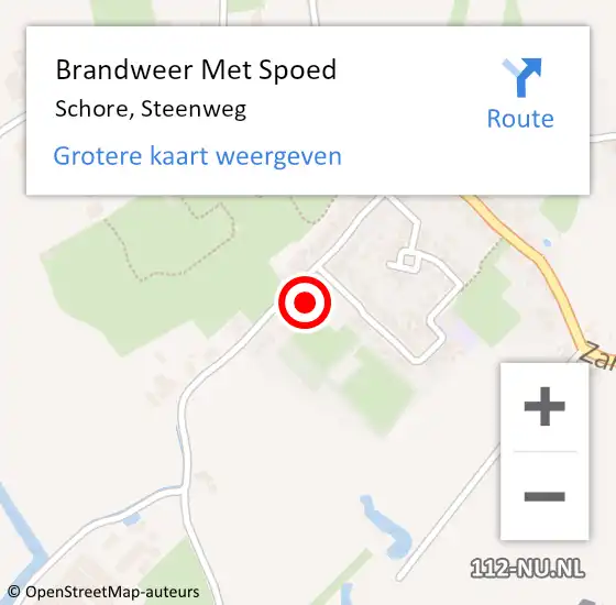 Locatie op kaart van de 112 melding: Brandweer Met Spoed Naar Schore, Steenweg op 14 oktober 2021 12:09