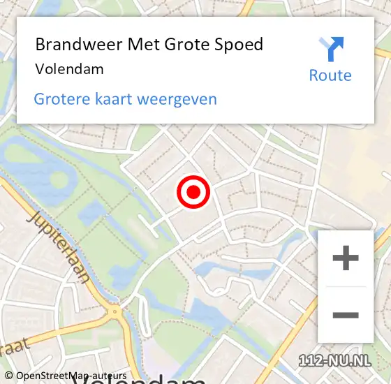 Locatie op kaart van de 112 melding: Brandweer Met Grote Spoed Naar Volendam op 14 oktober 2021 13:43