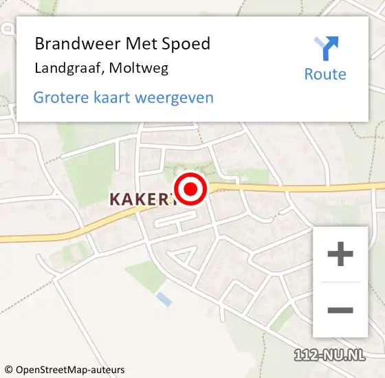Locatie op kaart van de 112 melding: Brandweer Met Spoed Naar Landgraaf, Moltweg op 14 oktober 2021 14:54