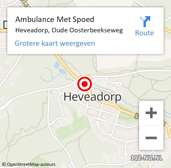 Locatie op kaart van de 112 melding: Ambulance Met Spoed Naar Heveadorp, Oude Oosterbeekseweg op 14 oktober 2021 21:46