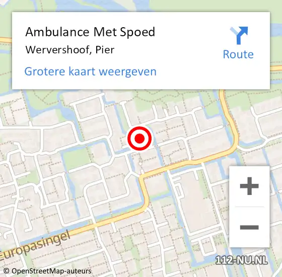 Locatie op kaart van de 112 melding: Ambulance Met Spoed Naar Wervershoof, Pier op 15 oktober 2021 08:39