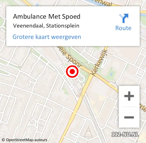 Locatie op kaart van de 112 melding: Ambulance Met Spoed Naar Veenendaal, Stationsplein op 15 oktober 2021 09:09