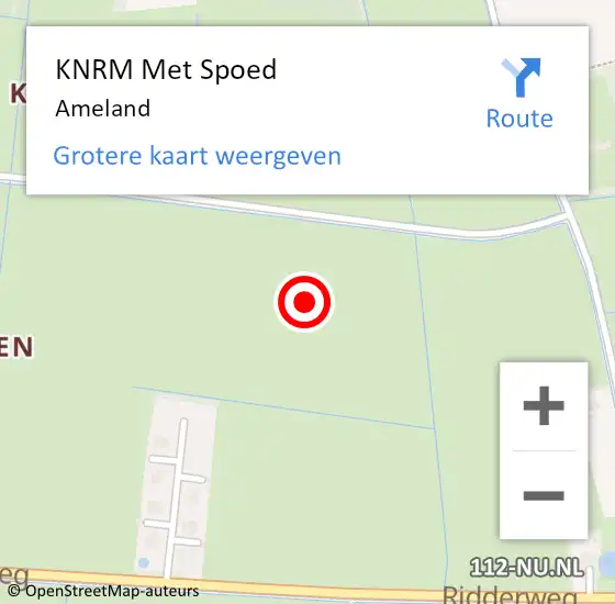 Locatie op kaart van de 112 melding: KNRM Met Spoed Naar Ameland op 15 oktober 2021 11:27