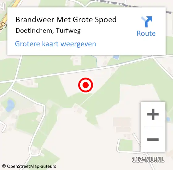 Locatie op kaart van de 112 melding: Brandweer Met Grote Spoed Naar Doetinchem, Turfweg op 15 oktober 2021 11:31