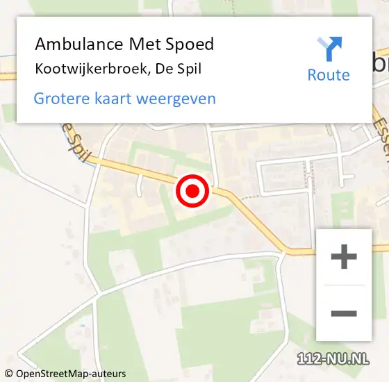 Locatie op kaart van de 112 melding: Ambulance Met Spoed Naar Kootwijkerbroek, De Spil op 15 oktober 2021 15:15