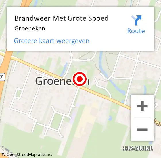 Locatie op kaart van de 112 melding: Brandweer Met Grote Spoed Naar Groenekan op 15 oktober 2021 18:40