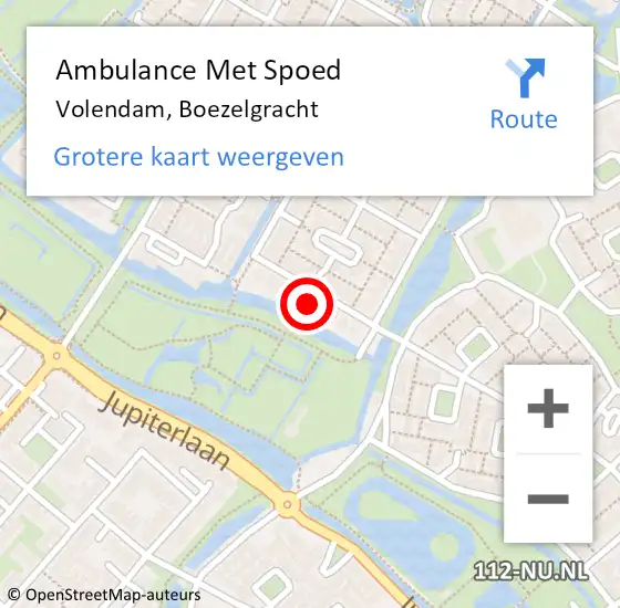 Locatie op kaart van de 112 melding: Ambulance Met Spoed Naar Volendam, Boezelgracht op 15 oktober 2021 18:41