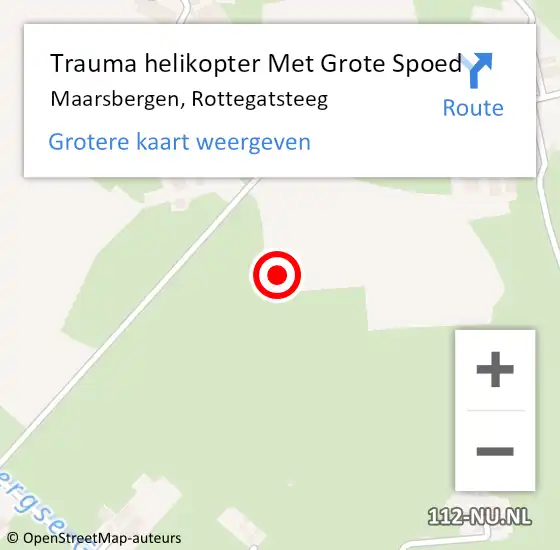 Locatie op kaart van de 112 melding: Trauma helikopter Met Grote Spoed Naar Maarsbergen, Rottegatsteeg op 17 oktober 2021 00:27