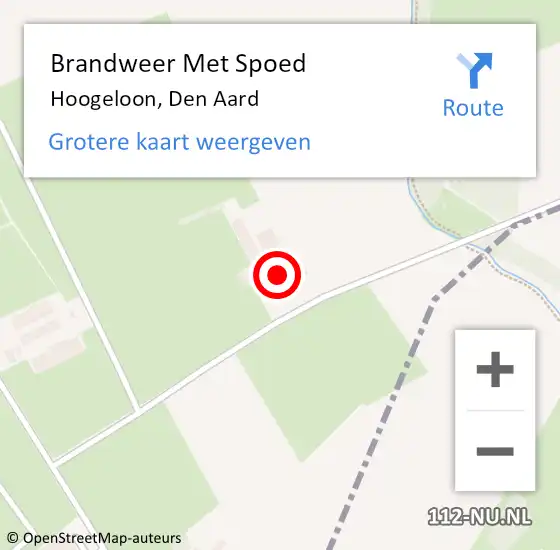 Locatie op kaart van de 112 melding: Brandweer Met Spoed Naar Hoogeloon, Den Aard op 17 oktober 2021 09:26