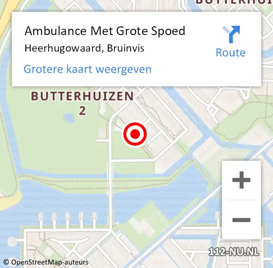 Locatie op kaart van de 112 melding: Ambulance Met Grote Spoed Naar Heerhugowaard, Bruinvis op 17 oktober 2021 11:52