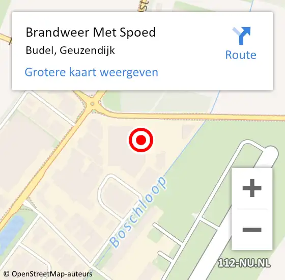 Locatie op kaart van de 112 melding: Brandweer Met Spoed Naar Budel, Geuzendijk op 17 oktober 2021 13:01