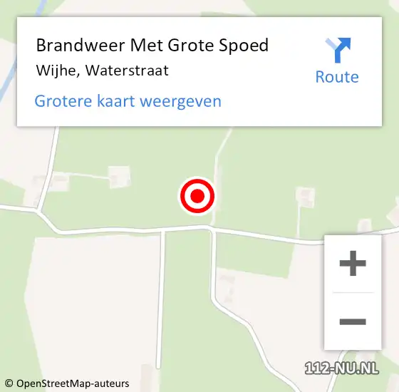 Locatie op kaart van de 112 melding: Brandweer Met Grote Spoed Naar Wijhe, Waterstraat op 17 oktober 2021 16:20