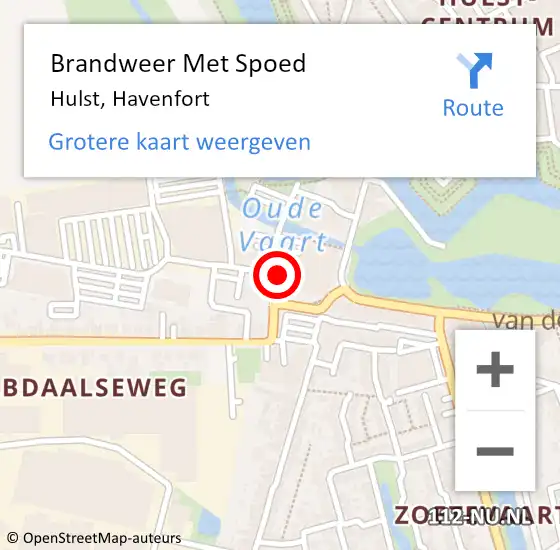 Locatie op kaart van de 112 melding: Brandweer Met Spoed Naar Hulst, Havenfort op 17 oktober 2021 20:14