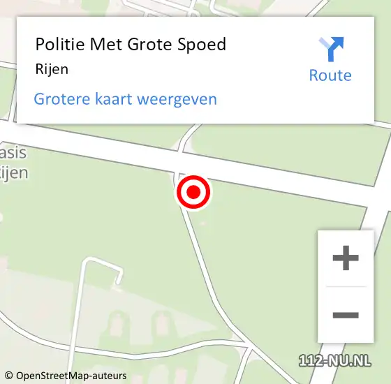 Locatie op kaart van de 112 melding: Politie Met Grote Spoed Naar Rijen op 18 oktober 2021 12:31