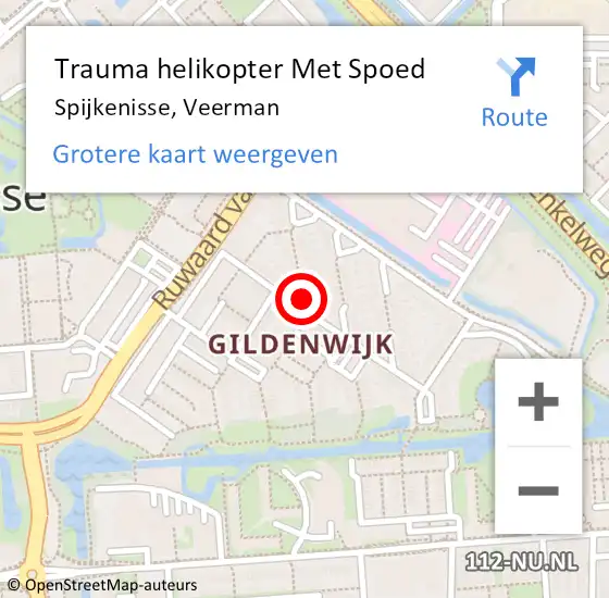 Locatie op kaart van de 112 melding: Trauma helikopter Met Spoed Naar Spijkenisse, Veerman op 18 oktober 2021 14:37