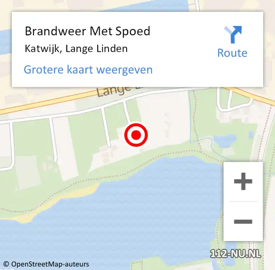 Locatie op kaart van de 112 melding: Brandweer Met Spoed Naar Katwijk, Lange Linden op 19 oktober 2021 09:24