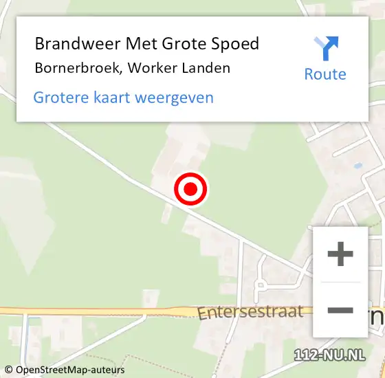 Locatie op kaart van de 112 melding: Brandweer Met Grote Spoed Naar Bornerbroek, Worker Landen op 19 oktober 2021 10:03