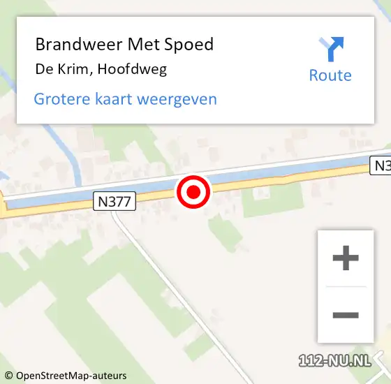 Locatie op kaart van de 112 melding: Brandweer Met Spoed Naar De Krim, Hoofdweg op 26 juni 2014 14:23