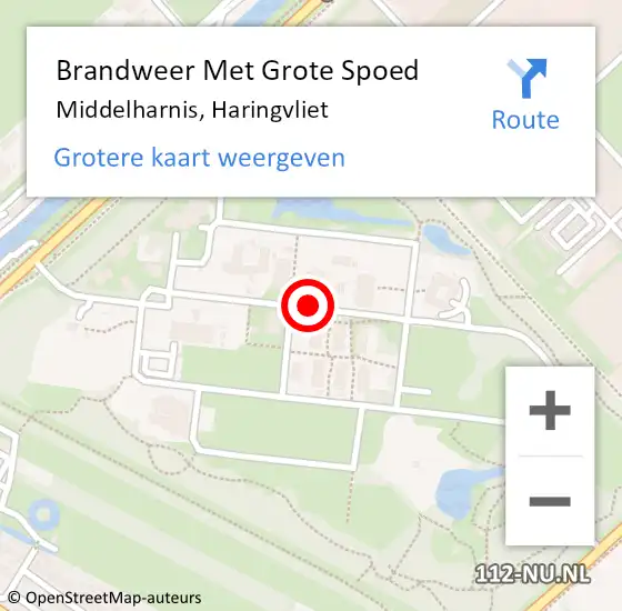 Locatie op kaart van de 112 melding: Brandweer Met Grote Spoed Naar Middelharnis, Haringvliet op 19 oktober 2021 19:04