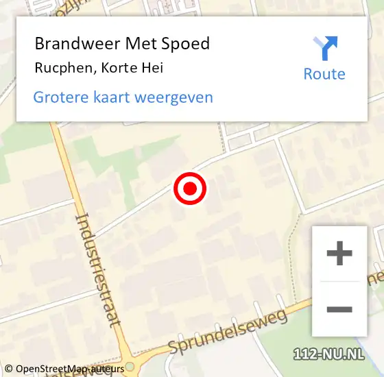 Locatie op kaart van de 112 melding: Brandweer Met Spoed Naar Rucphen, Korte Hei op 20 oktober 2021 07:44