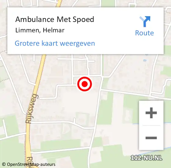 Locatie op kaart van de 112 melding: Ambulance Met Spoed Naar Limmen, Helmar op 20 oktober 2021 10:29