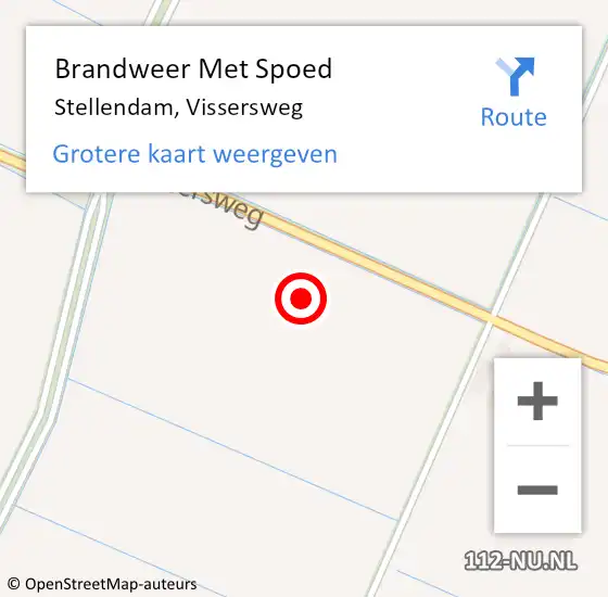 Locatie op kaart van de 112 melding: Brandweer Met Spoed Naar Stellendam, Vissersweg op 20 oktober 2021 18:16