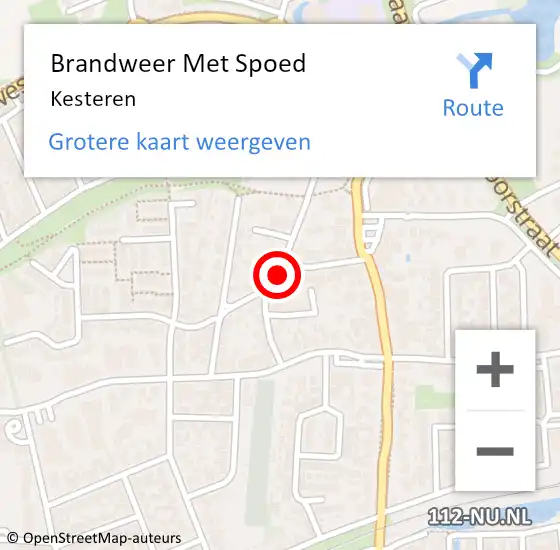 Locatie op kaart van de 112 melding: Brandweer Met Spoed Naar Kesteren op 21 oktober 2021 04:20