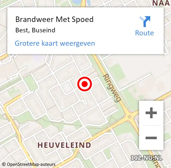 Locatie op kaart van de 112 melding: Brandweer Met Spoed Naar Best, Buseind op 21 oktober 2021 05:53