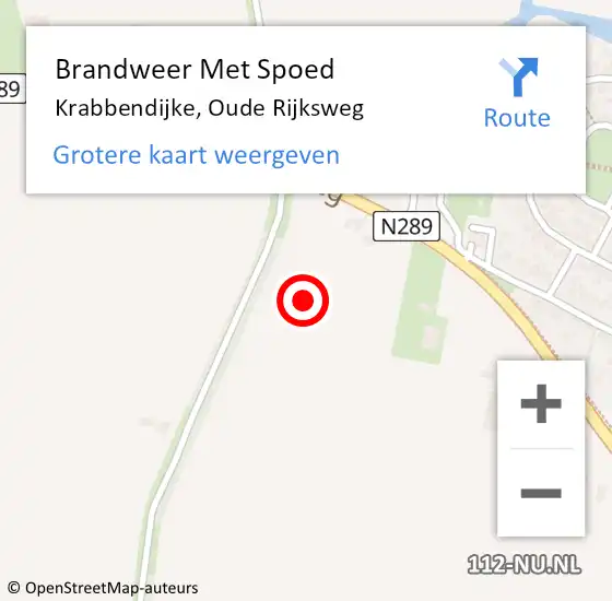 Locatie op kaart van de 112 melding: Brandweer Met Spoed Naar Krabbendijke, Oude Rijksweg op 21 oktober 2021 06:03