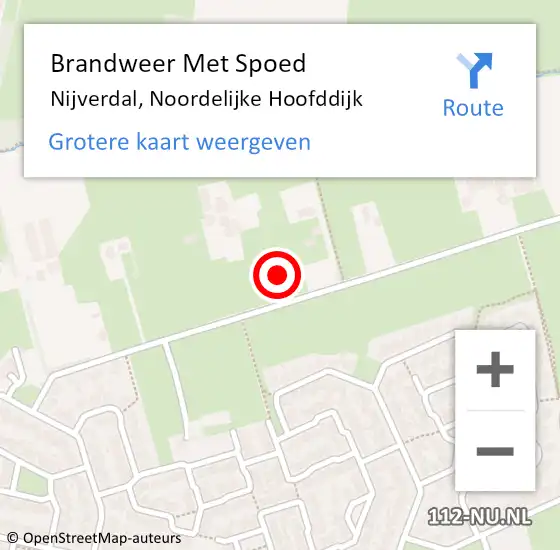 Locatie op kaart van de 112 melding: Brandweer Met Spoed Naar Nijverdal, Noordelijke Hoofddijk op 21 oktober 2021 06:14