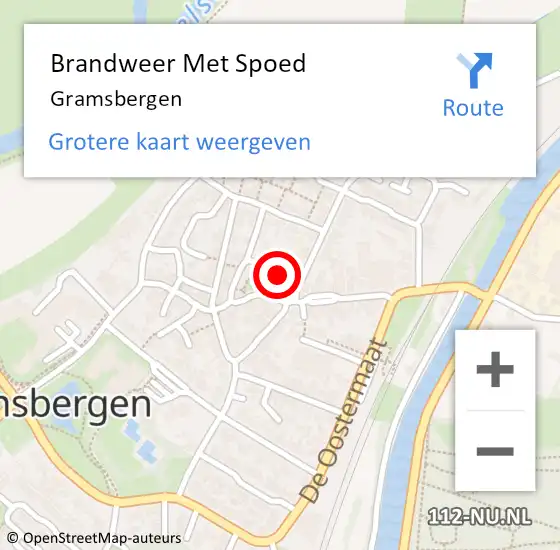 Locatie op kaart van de 112 melding: Brandweer Met Spoed Naar Gramsbergen op 21 oktober 2021 06:53