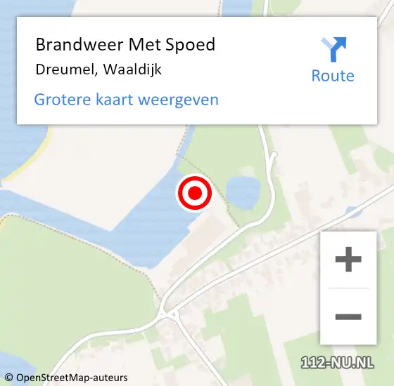 Locatie op kaart van de 112 melding: Brandweer Met Spoed Naar Dreumel, Waaldijk op 21 oktober 2021 07:33